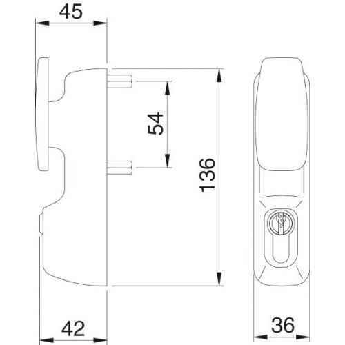 Module bouton et cylindre IDEA Blanc ISEO 94012004T photo du produit Secondaire 1 L