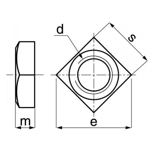 Ecrou carrée A2 DIN 557 M10 boîte de 100 - ACTON - 6261310 pas cher Secondaire 2 L