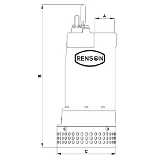 Pompe de chantier mono en fonte 1,5kW - RENSON - 980015 pas cher Secondaire 1 L