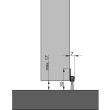 Bas de porte aluminium à brosse IBS31 100cm - ELLEN - 0308201D pas cher Secondaire 1 S