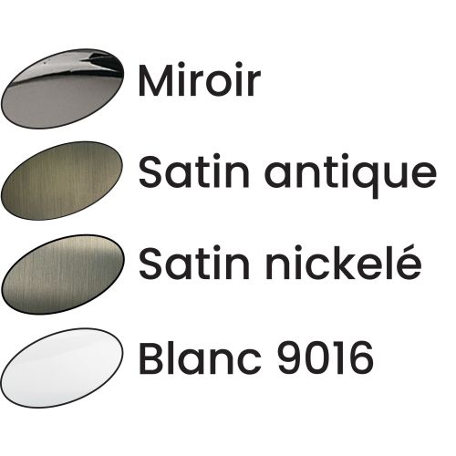 Ensemble sur plaques ELFE HOME ELEGANCE entraxe 195 mm bec de cane zamak miroir HERACLES B-ELFE-021 photo du produit Secondaire 4 L