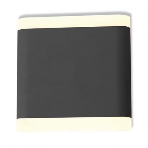 Applique murale LED CABERNET 6 W 115 mm carré IP54 gris anthracite 3000 K MIIDEX LIGHTING 67764 photo du produit
