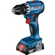 Perceuse-visseuse 18V GSR 18V-45 avec accessoires + 2 batteries 2Ah + chargeur + coffret L-CASE PICK & CLICK - BOSCH - 06019K3205 pas cher Secondaire 1 S