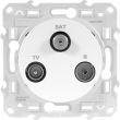 Prise TV / FM / SAT ODACE blanc - SCHNEIDER ELECTRIC - S526461 pas cher