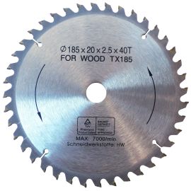 Lame de scie circulaire Fartools TCT 185 x 20 mm 40 dents pour bois - 115834 photo du produit Principale M