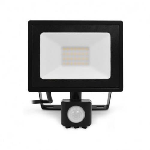 Projecteur LED LUMOS SLIM plat 20 W noir avec détecteur 3000 K MIIDEX LIGHTING 80371 photo du produit Secondaire 1 L