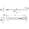 Clé mixte Titanplus œil et fourche inclinée antidéflagrant 3/8'' 142 mm KS TOOLS 965.0302 photo du produit Secondaire 1 S