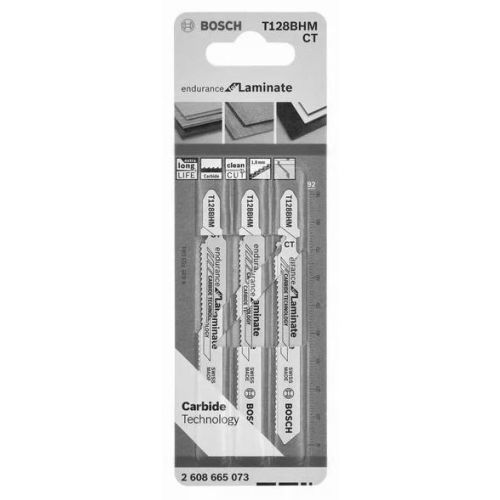 Lames de scie sauteuse Expert Laminate clean T128 BHM pack de 3 - BOSCH - 2608900542 pas cher Secondaire 2 L