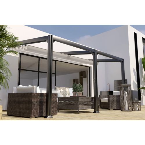 Stucture pergola adossée 3x4 m COULEURS DU MONDE ANTIGUA photo du produit Principale L