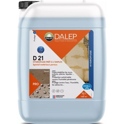 Bidon de 20 l d'hydrofuge D21 prêt à l'emploi DALEP 221020 photo du produit