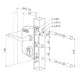 Serrure applique pour portail LAKQ40U2L pour profil de 40 à 60 mm LOCINOX LAKQ4040U2LZILVVSZMZM photo du produit Secondaire 1 S