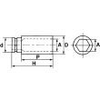 Douille impact 3/4'' longue 6 pans 19mm - SAM OUTILLAGE - NC-19-L pas cher Secondaire 1 S