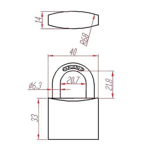 Cadenas laiton 20 mm sous blister Héraclès I-CAD20-BS photo du produit Secondaire 15 L