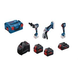Combo kit 4 outils 18V Bosch + batterie 4 Ah (Procore) + 2 batteries 5,5 Ah (Procore) + chargeur + coffret L-Boxx - 0615990N32 photo du produit Principale M