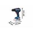 Perceuse-visseuse 18V GSR 18V-55 Professional + 2 batteries 4Ah + chargeur + coffret L-BOXX - BOSCH - 06019H5200 pas cher Secondaire 2 S