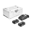 Set énergie SYS3 ENG 18V 2x4,0/TCL6 2x4Ah 18V en coffret SYSTAINER 3 - FESTOOL - 576811 pas cher