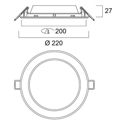 Lampe START ECO DOWNLIGHT FLAT 2000Lm 840 - SYLVANIA - 0053882 pas cher Secondaire 3 L