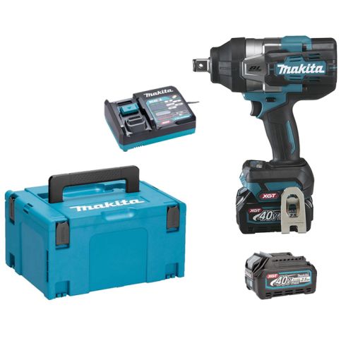 Boulonneuse à chocs 40 V + 2 batteries 2,5 Ah + chargeur rapide + coffret MAKPAC MAKITA TW001GD201 photo du produit