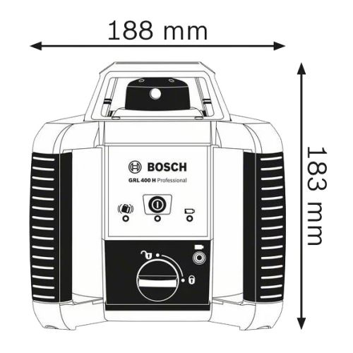 Laser rotatif GRL 400 H + trépied + accessoires + coffret standard BOSCH 06159940JY photo du produit Secondaire 2 L