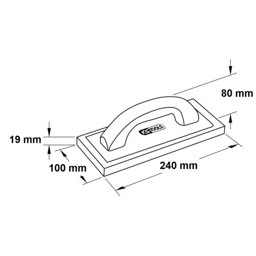 Platoir 100 x 240 mm semelle caoutchouc manche plastique KS TOOLS 144.0505 photo du produit Secondaire 1 L