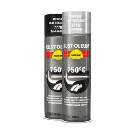 Peinture finitions Hard Hat® haute température noir satiné 750° 500 ml RUST-OLEUM 7778 photo du produit Principale M