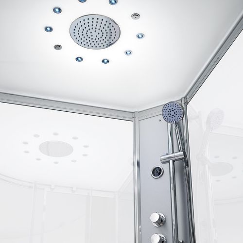Cabine de douche hydromassante SILVER HYDRO 140x90 droite blanc - THALASSOR - SRMB1490D pas cher Secondaire 1 L