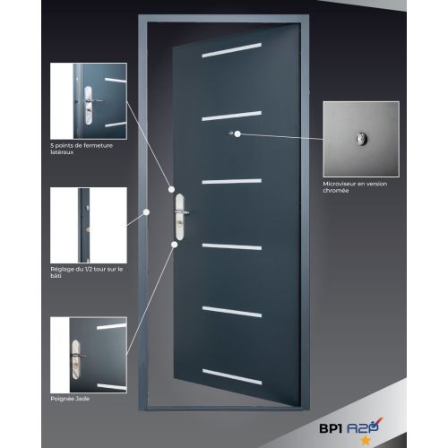 Bloc-porte MELISSA BP1 5 points 1 vantail droite photo du produit Secondaire 1 L