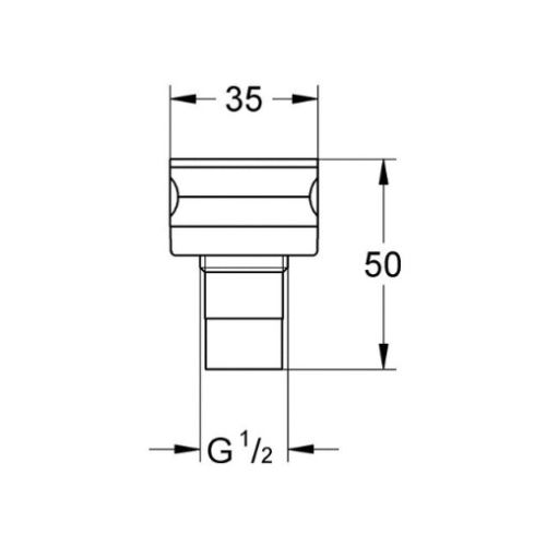 Raccord instantané LADYLUX D35 1/2'' - GROHE - 08568000 pas cher Secondaire 1 L