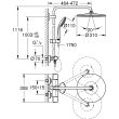 Colonne de douche EUPHORIA SYSTEM 310 avec mitigeur thermostatique GROHE PROFESSIONAL 26384002 photo du produit