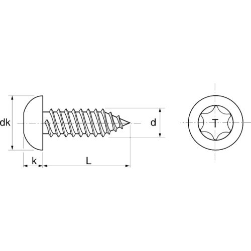 Vis à tôle tête cylindrique bombée 6 lobes inox A2 DIN 7981 4,2X19 boîte de 200 - ACTON - 624074,2X19 pas cher Secondaire 3 L