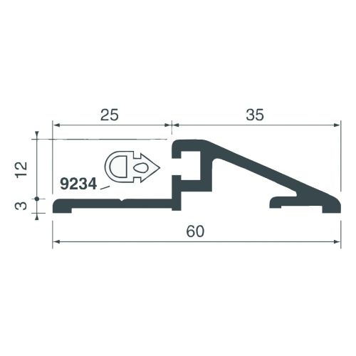 Coupe de 4m de joint Vachette pour seuil alu 033234 photo du produit Secondaire 1 L