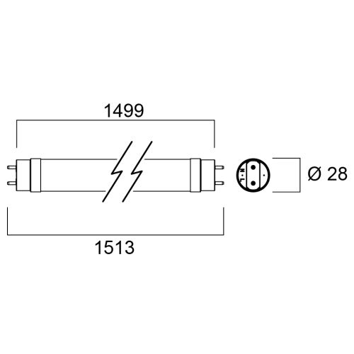 Tube LED 18W TOLEDO avant T8 CCG L2700mm 2700lm 840 - SYLVANIA - 30243 pas cher Secondaire 2 L
