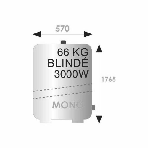 Chauffe-eau électrique blindé 250L CHAUFFEO vertical sur socle - ATLANTIC - 022125 pas cher Secondaire 4 L