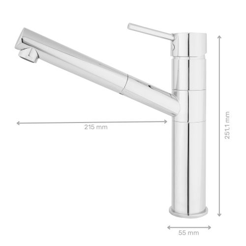 Mitigeur d'&eacute;vier Ondys avec douchette extractible - GARIS - R01-47040OD pas cher Secondaire 6 L