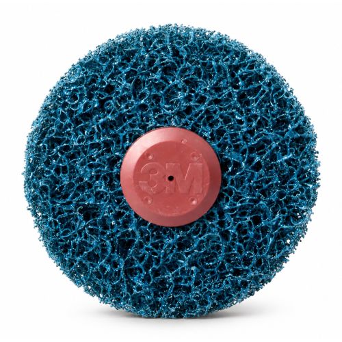 Disque Scotch-Brite Roloc diam&egrave;tre 75 mm gros grain bleu CG-ZS 3M B61167 photo du produit