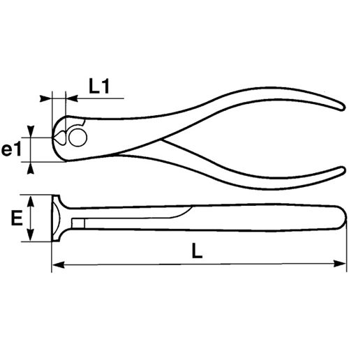Pinces coupantes en bout finition brunie PVC 160mm - SAM OUTILLAGE - 231-16P pas cher Secondaire 1 L