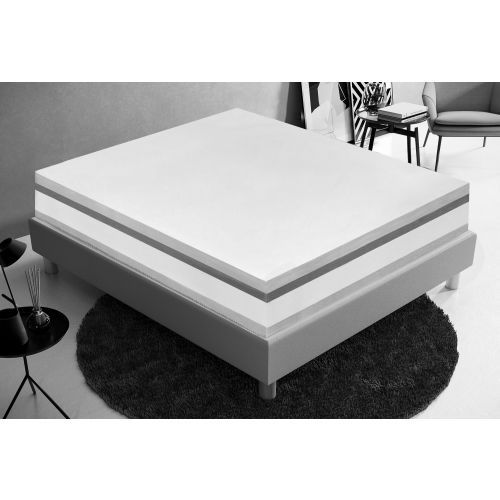 Matelas mémoire de forme orthopédique MEMORY PLUS I Love Sleep housse amovible 200x200cm - 25cm de hauteur pas cher Secondaire 3 L