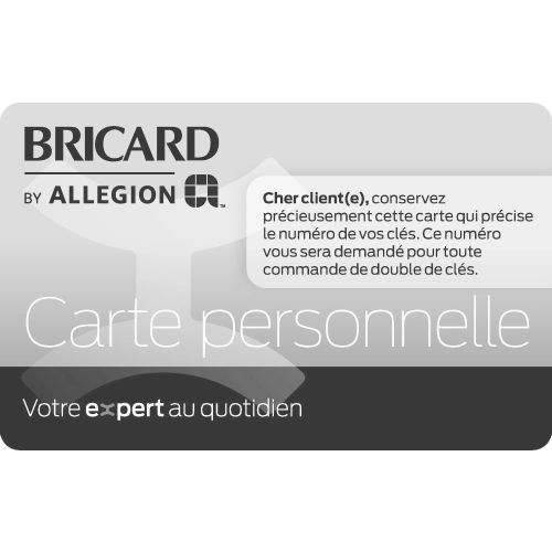 Majoration sur numéro donné sur cylindre Supersûreté - BRICARD - 73004 pas cher Secondaire 2 L