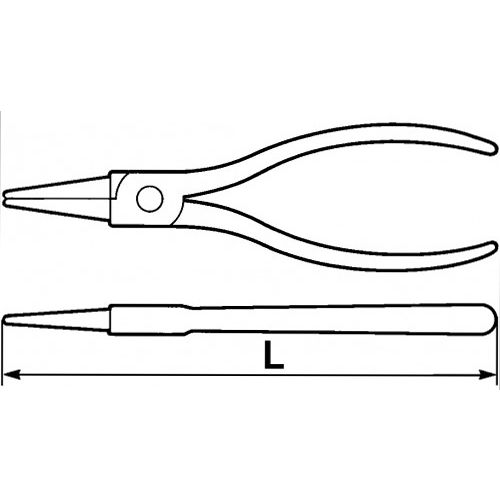 Pince circlips intérieur à becs droits chromées mates 8-13mm - SAM OUTILLAGE - 190-10A pas cher Secondaire 1 L