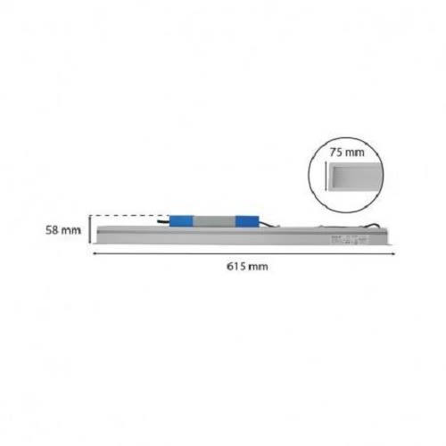 Linéaire LED encastrable LINEO ENCASTRE prismatique 600 mm 24 W 4000 K MIIDEX LIGHTING 75755 photo du produit Secondaire 3 L