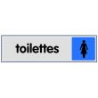 Plaque toilettes femmes en plexi couleur 170x45mm - NOVAP - 4036496 pas cher