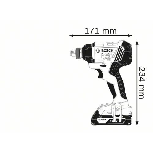 Perceuse visseuse GSR18V-28 + boulonneuse GDX18V-180 (2x4AH) en coffret L-BOXX - 0615990K3L photo du produit Secondaire 2 L