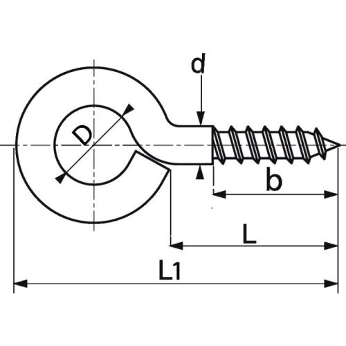 Piton &agrave; filetage bois A2 2,5x10 bo&icirc;te de 200 ACTON 623202,5X10 photo du produit Secondaire 1 L
