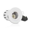 Support de spot BBC rond blanc fixe avec douille automatique GU10 MIIDEX LIGHTING 77181 photo du produit