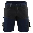Short artisan stretch marine foncé/noir T38 - BLÅKLÄDER - 179818608699C44 pas cher