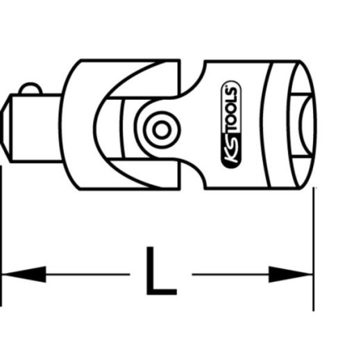 Cardan BRONZEplus 1/2'' L 70 mm KS TOOLS 963.1282 photo du produit Secondaire 1 L