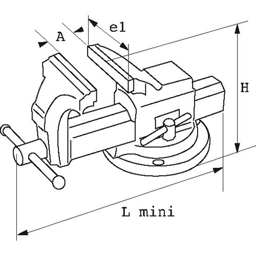 Etaux à base tournante ouverture 130mm - SAM OUTILLAGE - 399-2N pas cher Secondaire 1 L