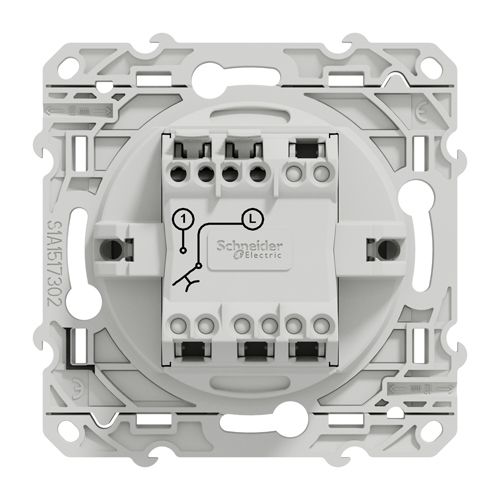 Bouton-poussoir ODACE 10 A à vis aluminium 50 / 60 Hz - SCHNEIDER ELECTRIC - S530206 pas cher Secondaire 2 L
