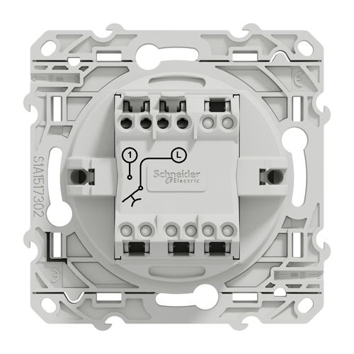 Bouton-poussoir ODACE 10A à vis aluminium 50/60 Hz - SCHNEIDER ELECTRIC - S530206 pas cher Secondaire 2 L