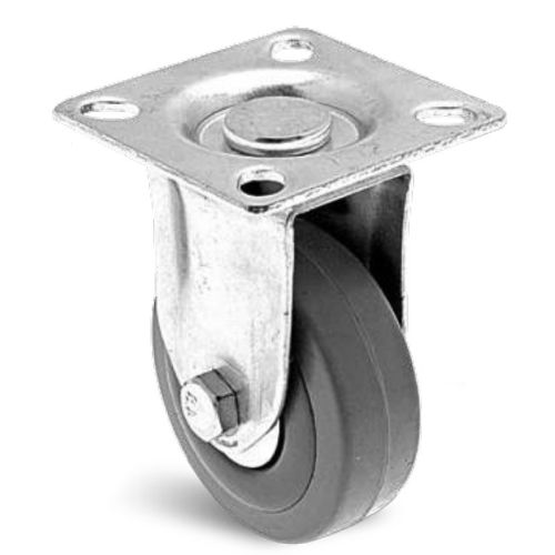 Roulette Novoplex caoutchouc gris &agrave; platine fixe 50mm - GUITEL HERVIEU - 66537 pas cher